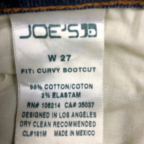 JOE’S JEANS Curvy Boot Cut Jeans Dark Wash 27 - Picture 3 of 9